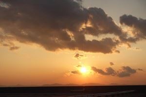 佐賀　夕日　空港